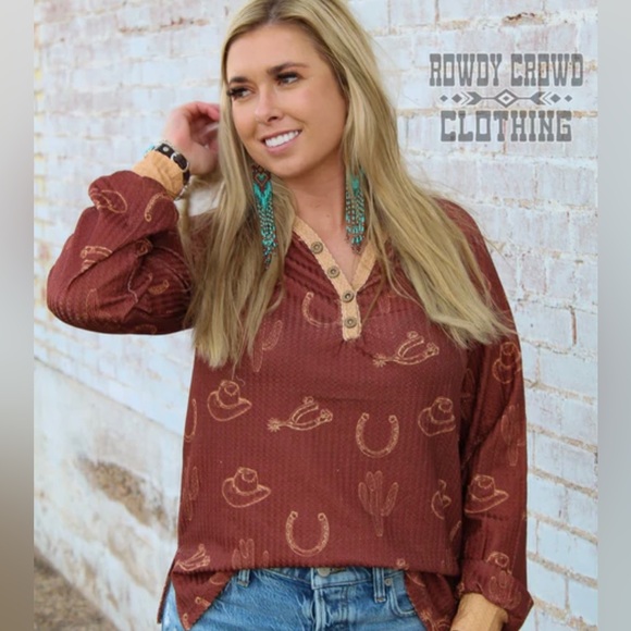 Weston Waffle Top SOLD - Picture 4 of 5